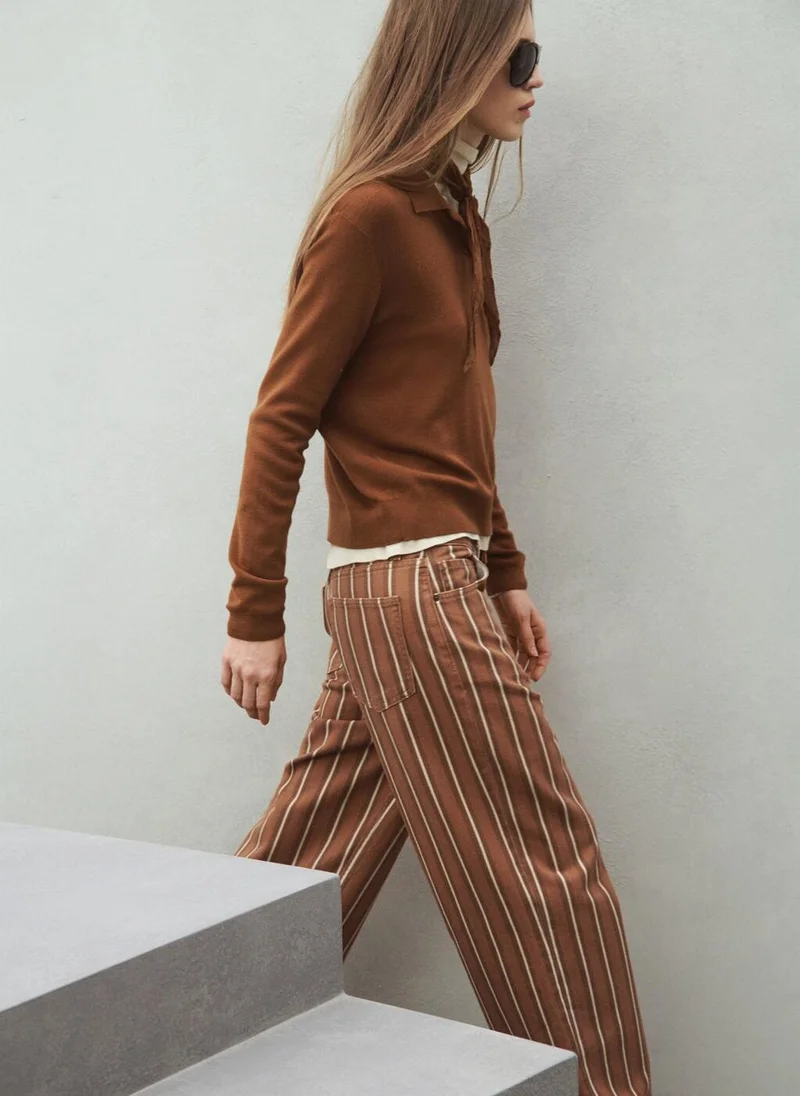 Mango  Straight striped jeans for Women | Best Price UAE